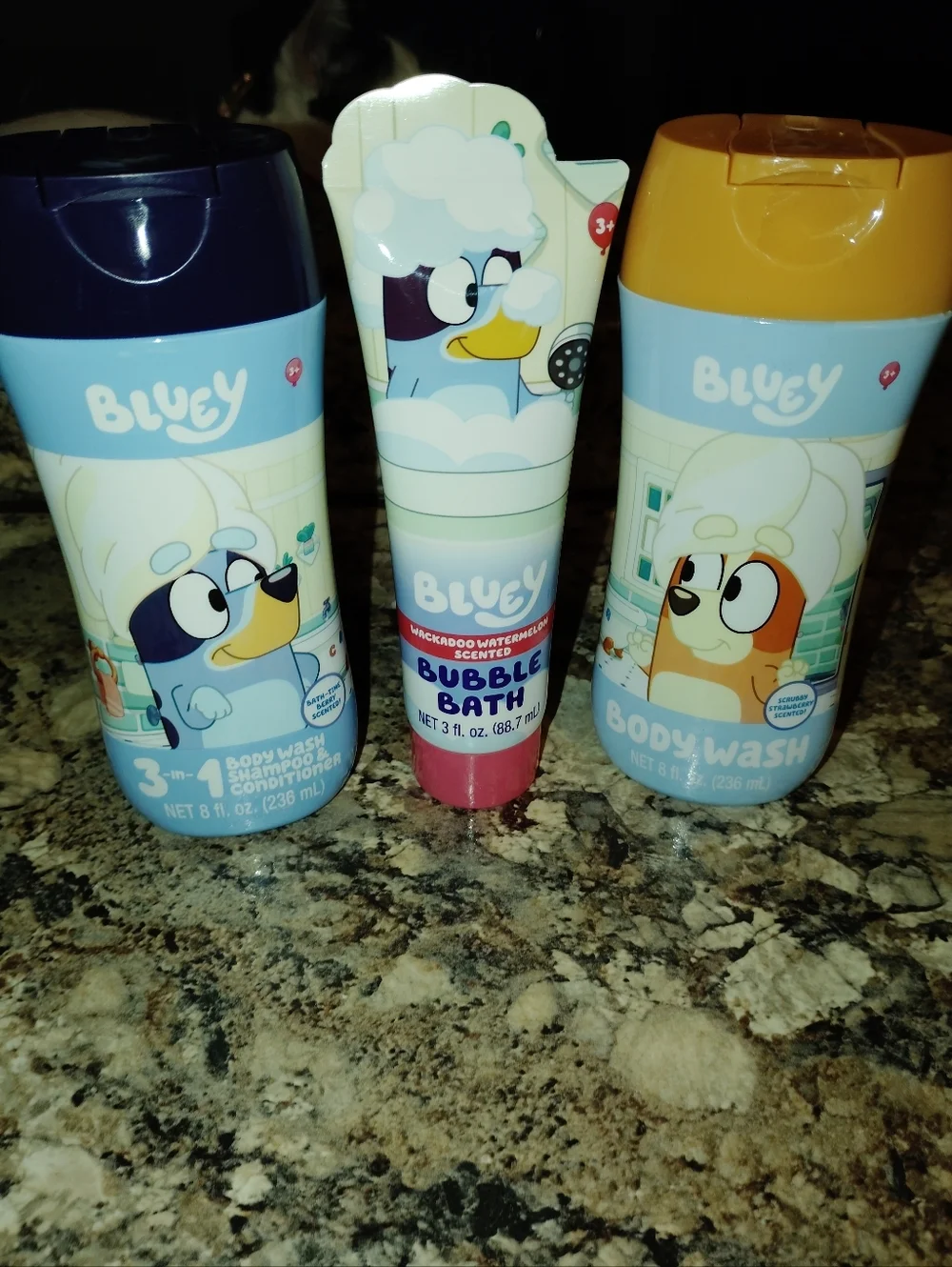 ✨ BRAND NEW Bluey 3‑Piece Bath Set ✨🧼 Perfect for kids & Bluey fans! Fresh, New